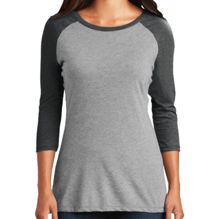 Ladies Tri-Blend 3/4 Sleeve T-Shirt Thumbnail