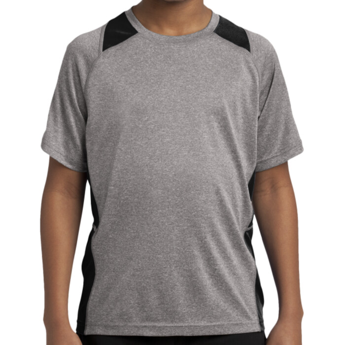 Youth Poly Heather Colorblock T-Shirt Thumbnail