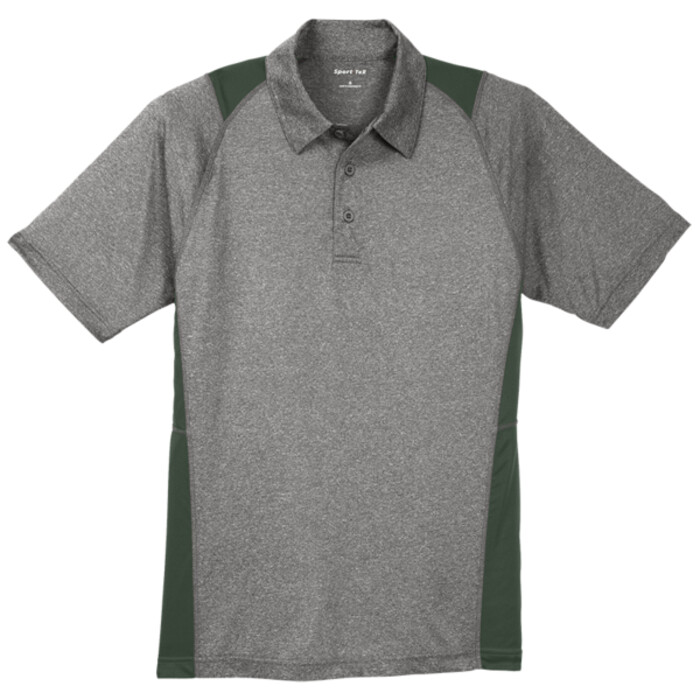 Adult Heather Colorblock Polo Thumbnail