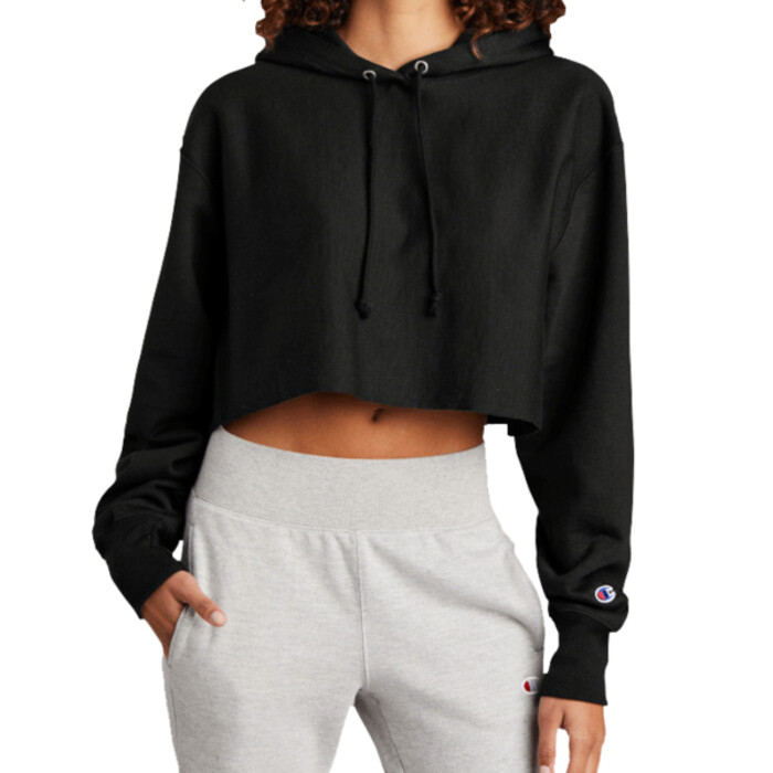 Premium Cropped Cut Off Hooded Sweatshirt Thumbnail