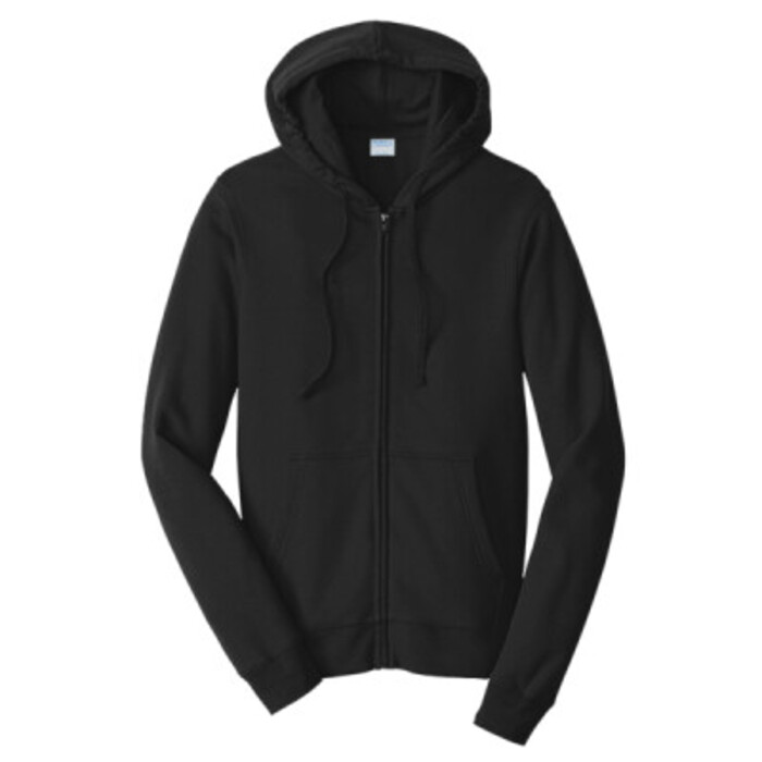 Full Zip Hooded Sweatshirt - 1 Small, 3 XL, 2 XXL, 3 XXXL (BLACK) Thumbnail