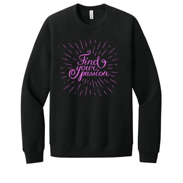 Find Your Passion Pink - Unisex Premium Fleece Crew Sweatshirt Thumbnail