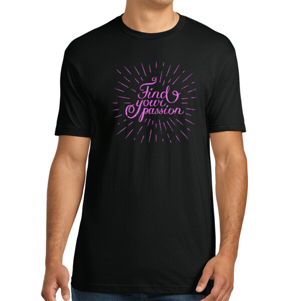 Find Your Passion Pink - Unisex Premium Cotton T-Shirt Thumbnail
