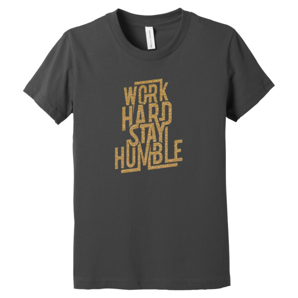 Work Hard Stay Humble Mirror - Youth Premium Cotton T-Shirt Thumbnail