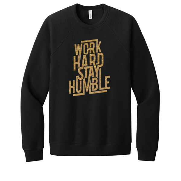 Work Hard Stay Humble Mirror - Unisex Premium Fleece Crew Sweatshirt Thumbnail