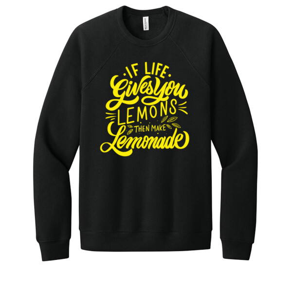 If Life Gives You Lemons Yellow - Unisex Premium Fleece Crew Sweatshirt Thumbnail