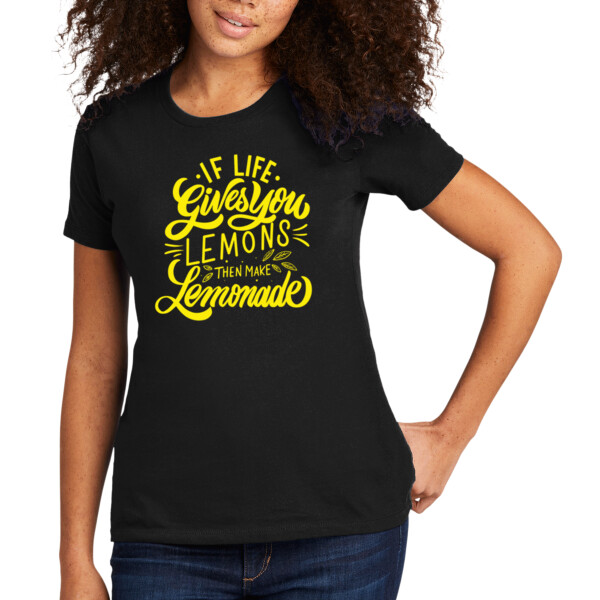 If Life Gives You Lemons Yellow - Women's Premium Cotton T-Shirt Thumbnail