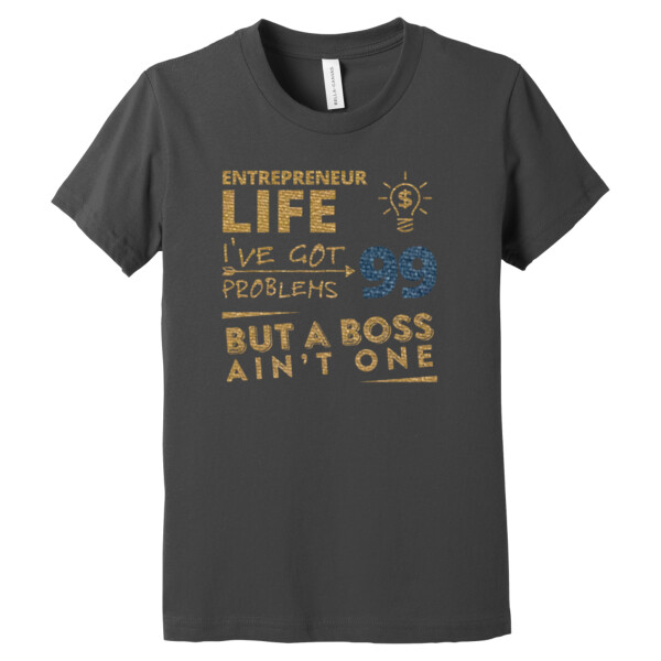 99 Problems Metallic Navy Green - Youth Premium Cotton T-Shirt Thumbnail