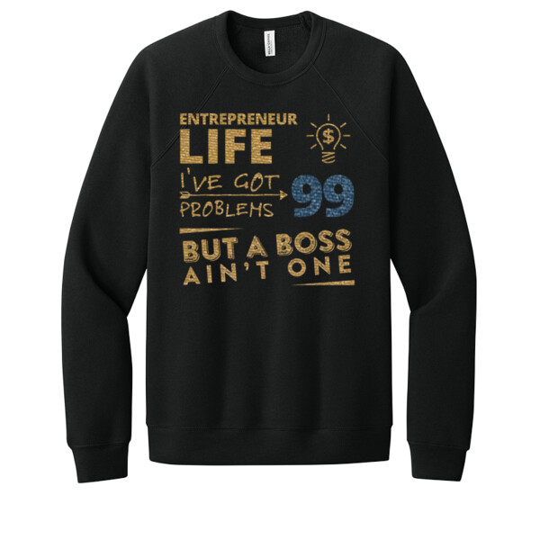 99 Problems Metallic Navy Green - Unisex Premium Fleece Crew Sweatshirt Thumbnail