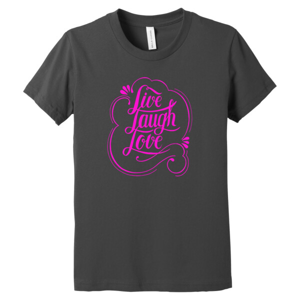 Live Love Laugh Passion Pink - Youth Premium Cotton T-Shirt Thumbnail