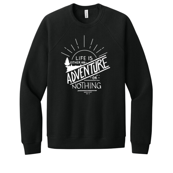 Life is an Adventure White - Unisex Premium Fleece Crew Sweatshirt Thumbnail