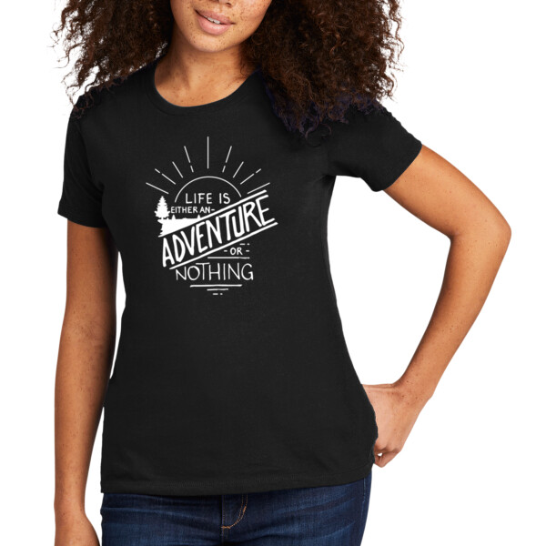 Life is an Adventure White - Women's Premium Cotton T-Shirt Thumbnail
