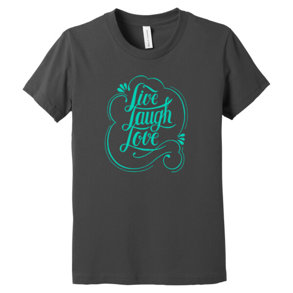 Live Love Laugh Aqua - Youth Premium Cotton T-Shirt Thumbnail