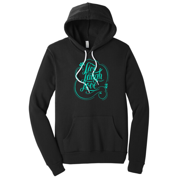 Live Love Laugh Aqua - Unisex Premium Fleece Pullover Hoodie Thumbnail