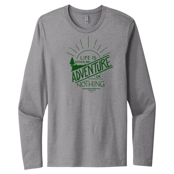 Life is an Adventure Forest Green - Unisex Premium Cotton Long Sleeve T-Shirt Thumbnail