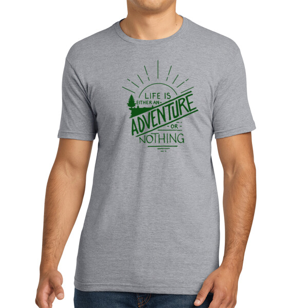 Life is an Adventure Forest Green - Unisex Premium Cotton T-Shirt Thumbnail