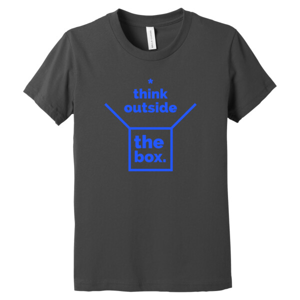 Think Outside the Box Royal - Youth Premium Cotton T-Shirt Thumbnail