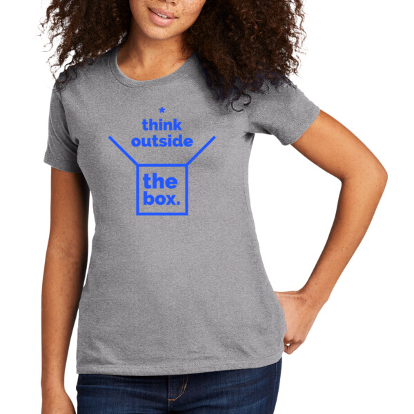 Think Outside the Box Royal - Women's Premium Cotton T-Shirt Thumbnail