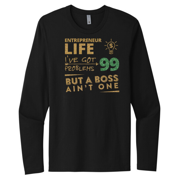 99 Problems Metallic Gold Green - Unisex Premium Cotton Long Sleeve T-Shirt Thumbnail
