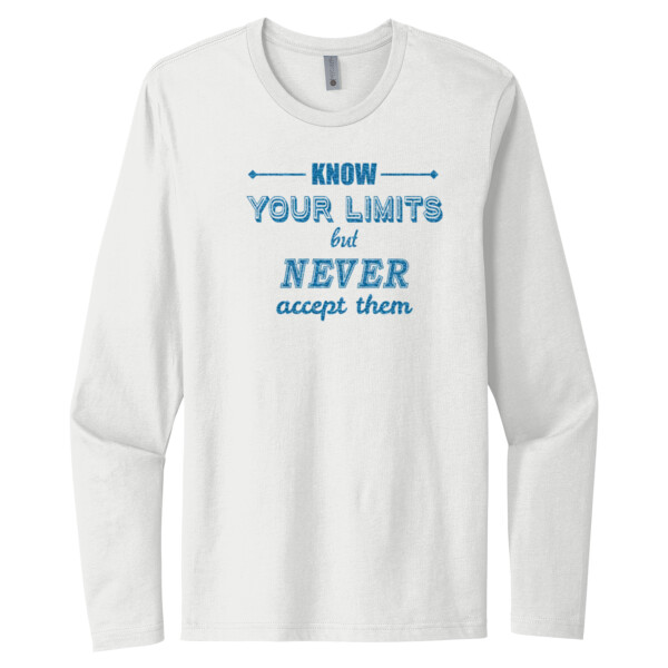 Know Your Limits Royal - Unisex Premium Cotton Long Sleeve T-Shirt Thumbnail