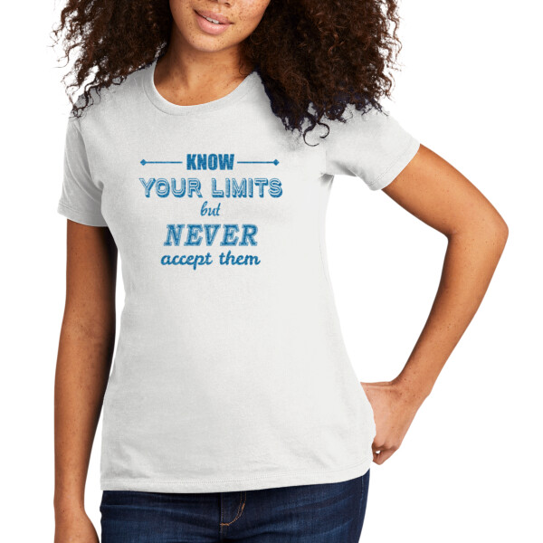 Know Your Limits Royal - Women's Premium Cotton T-Shirt Thumbnail