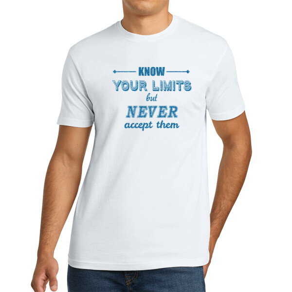 Know Your Limits Royal - Unisex Premium Cotton T-Shirt Thumbnail
