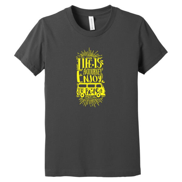 Life is an Adventure Yellow - Youth Premium Cotton T-Shirt Thumbnail