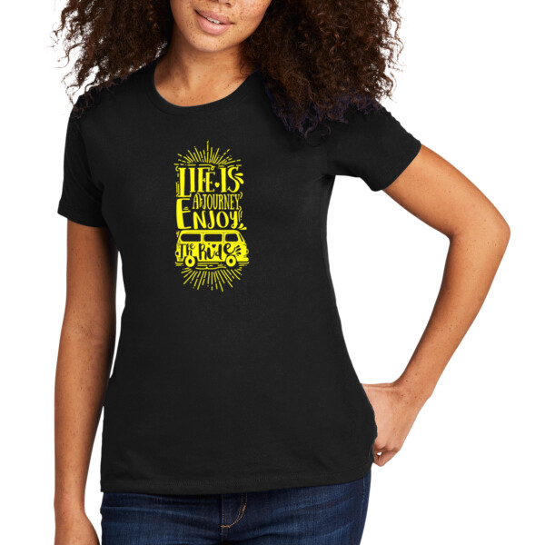 Life is an Adventure Yellow - Women's Premium Cotton T-Shirt Thumbnail