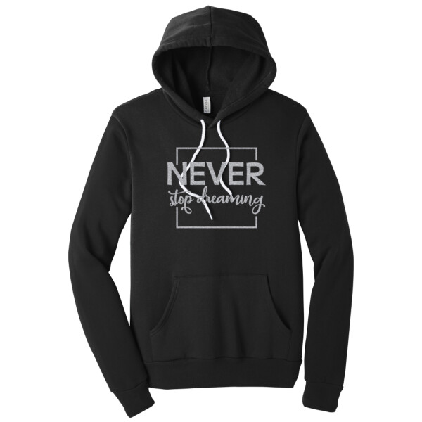 Never Stop Dreaming Silver - Unisex Premium Fleece Pullover Hoodie Thumbnail