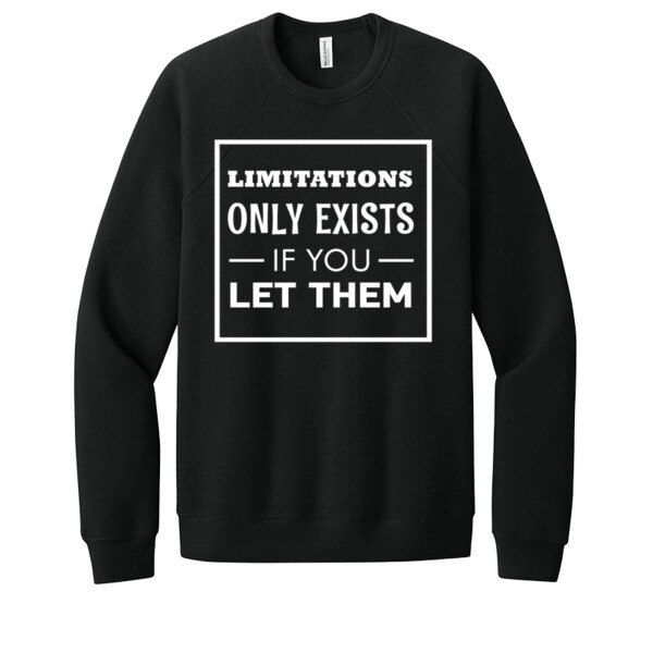Limitation Only Exist If White - Unisex Premium Fleece Crew Sweatshirt Thumbnail