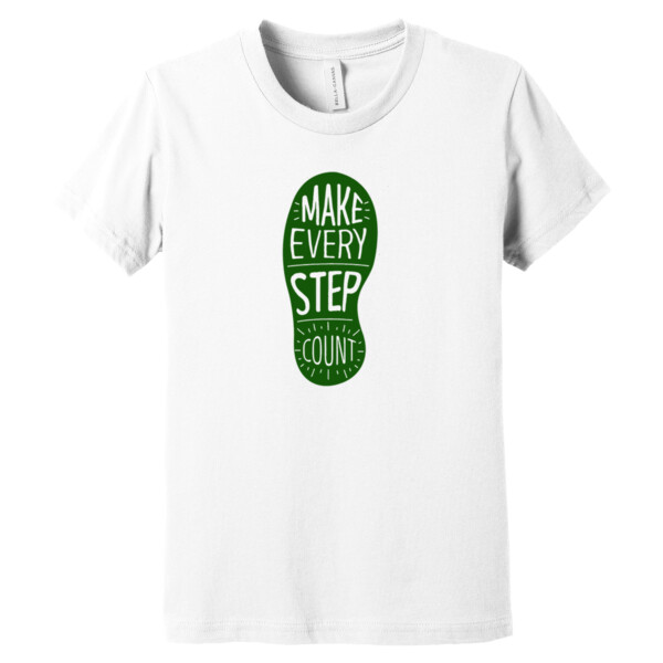 Make Every Step Count Forest Green - Youth Premium Cotton T-Shirt Thumbnail