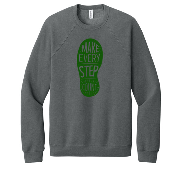 Make Every Step Count Forest Green - Unisex Premium Fleece Crew Sweatshirt Thumbnail