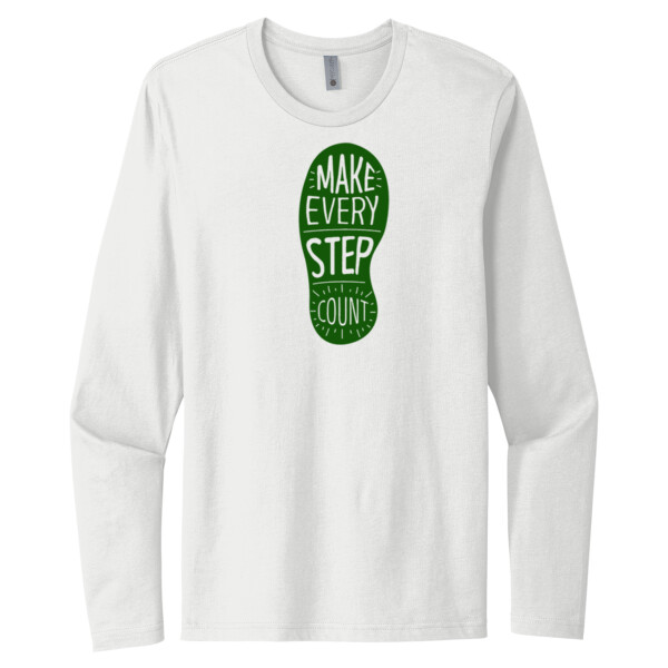 Make Every Step Count Forest Green - Unisex Premium Cotton Long Sleeve T-Shirt Thumbnail