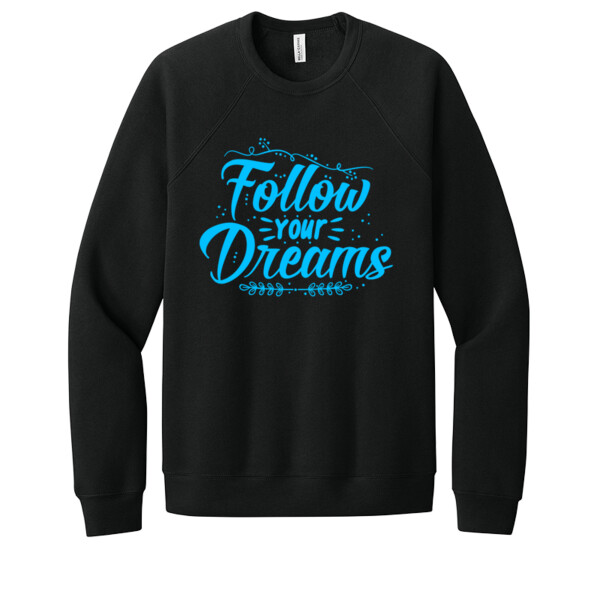 Follow Your Dreams Blue - Unisex Premium Fleece Crew Sweatshirt Thumbnail