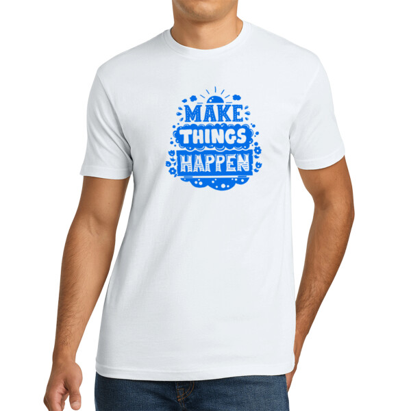 Make Things Happen Royal - Unisex Premium Cotton T-Shirt Thumbnail