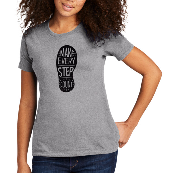 Make Every Step Count Black - Women's Premium Cotton T-Shirt Thumbnail