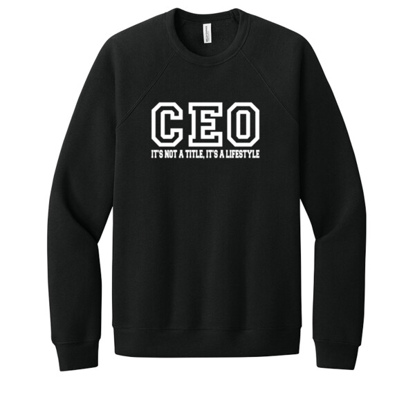 CEO White - Unisex Premium Fleece Crew Sweatshirt Thumbnail