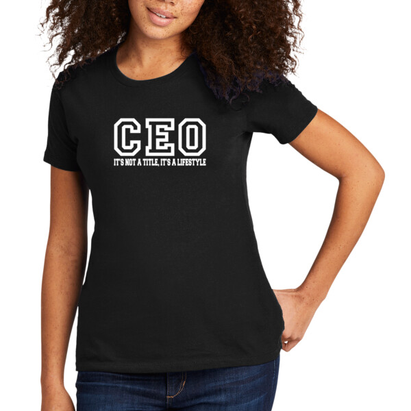 CEO White - Women's Premium Cotton T-Shirt Thumbnail
