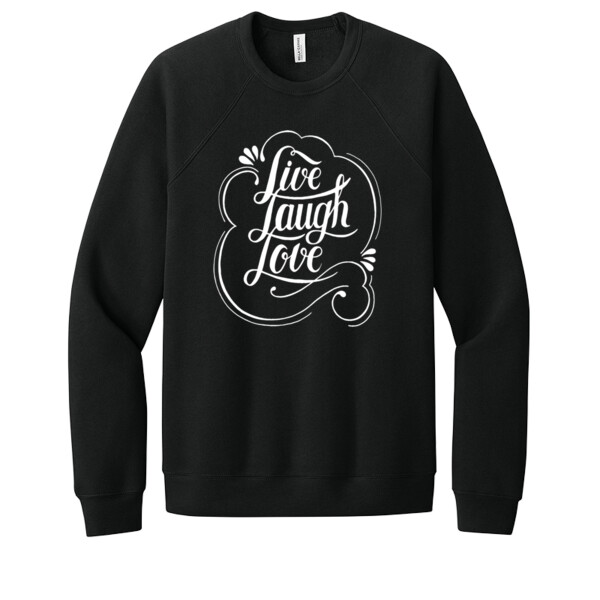 Live Love Laugh White - Unisex Premium Fleece Crew Sweatshirt Thumbnail