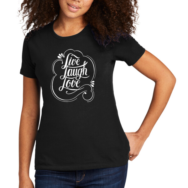 Live Love Laugh White - Women's Premium Cotton T-Shirt Thumbnail