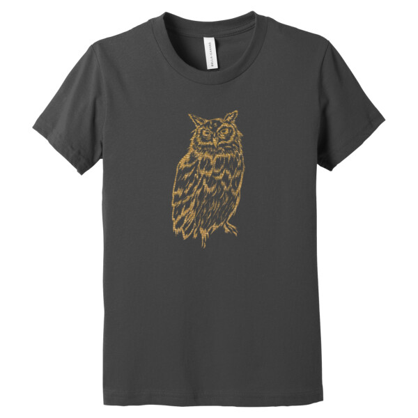 Night Owl Gold - Youth Premium Cotton T-Shirt Thumbnail