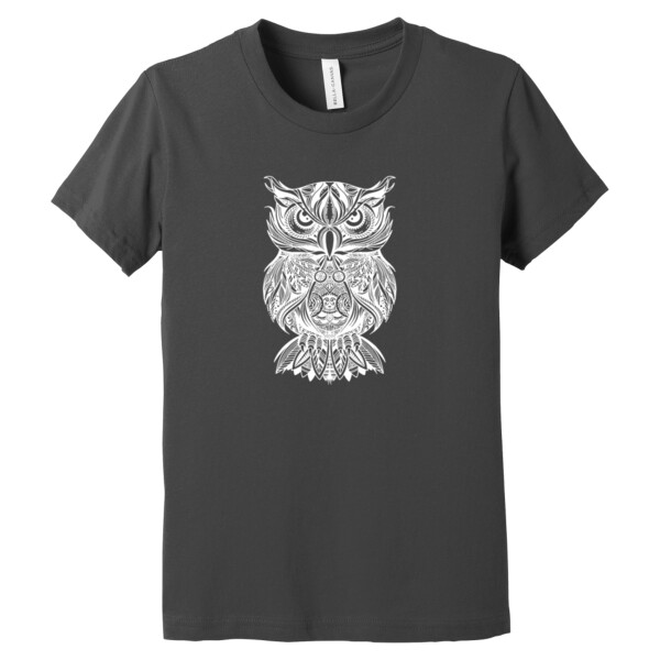 Tribal Owl white - Youth Premium Cotton T-Shirt Thumbnail