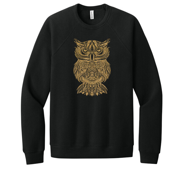 Tribal Owl Vegas Gold - Unisex Premium Fleece Crew Sweatshirt Thumbnail