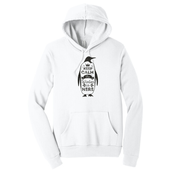 Penguin1 Black - Unisex Premium Fleece Pullover Hoodie Thumbnail