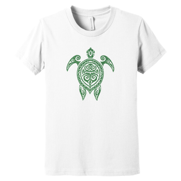 Tribal Turtle Green - Youth Premium Cotton T-Shirt Thumbnail