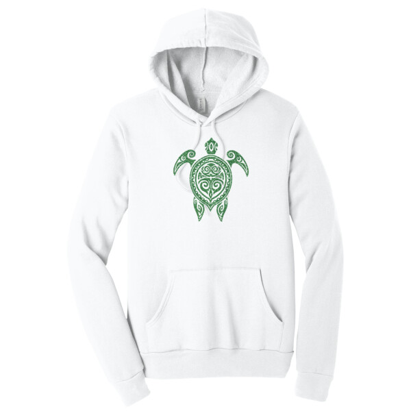 Tribal Turtle Green - Unisex Premium Fleece Pullover Hoodie Thumbnail