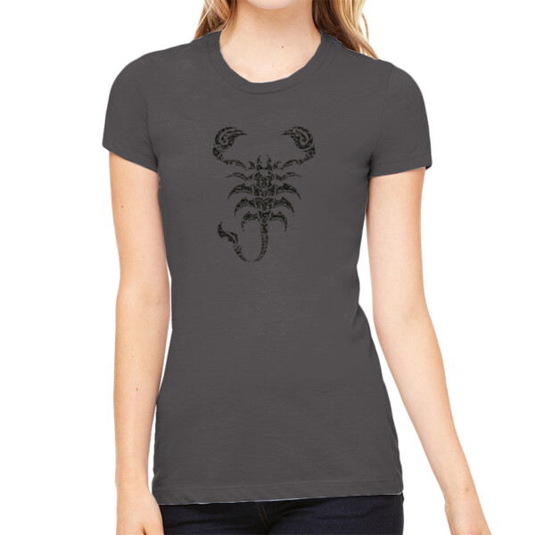 Scorpion 1 Black - Women's Premium Cotton Slim Fit T-SHirt Thumbnail