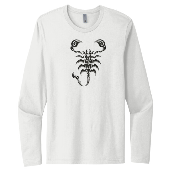 Scorpion 1 Black - Unisex Premium Cotton Long Sleeve T-Shirt Thumbnail