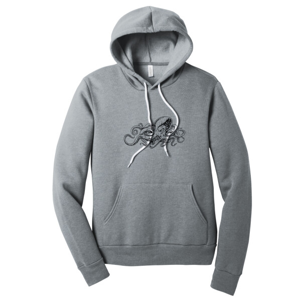 Octopus 1 Black - Unisex Premium Fleece Pullover Hoodie Thumbnail