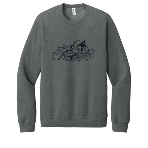 Octopus 1 Black - Unisex Premium Fleece Crew Sweatshirt Thumbnail